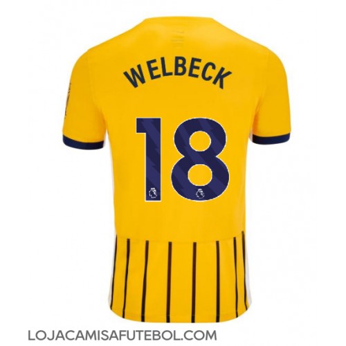 Camisa de Futebol Brighton Danny Welbeck #18 Equipamento Secundário 2024-25 Manga Curta